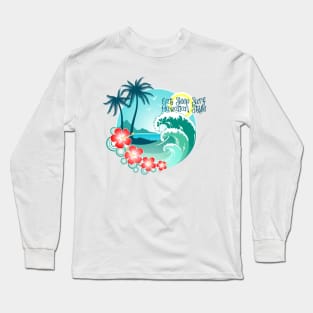 Eat Sleep Surf Hawaiian Style 2 Long Sleeve T-Shirt